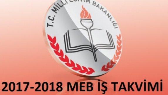 MEB 2017 Yılı İş Takvimi Yayınlanmıştır
