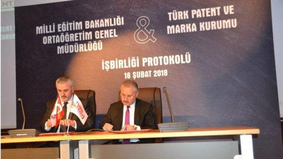 Ortaöğretim Genel Müdürlüğü İle Türk Patent Enstitüsü ve Marka Kurumu Arasında İş Birliği Protokolü İmzalandı